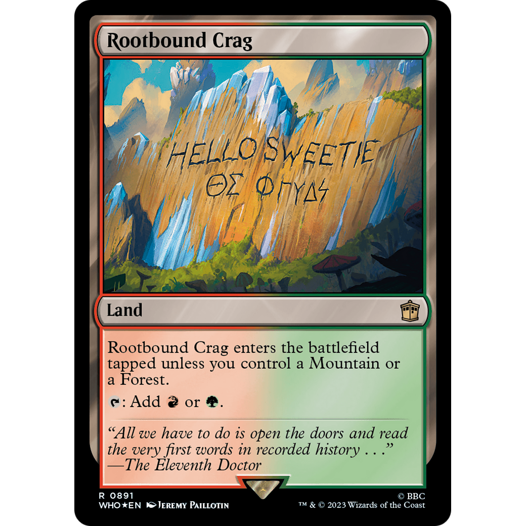 Rootbound Crag (Surge Foil) (WHO-891) - Doctor Who Foil