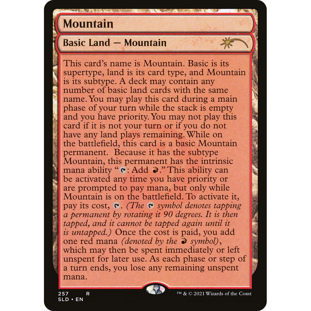 Mountain (257) (Full-Text Lands) (SLD-257) - Secret Lair Drop