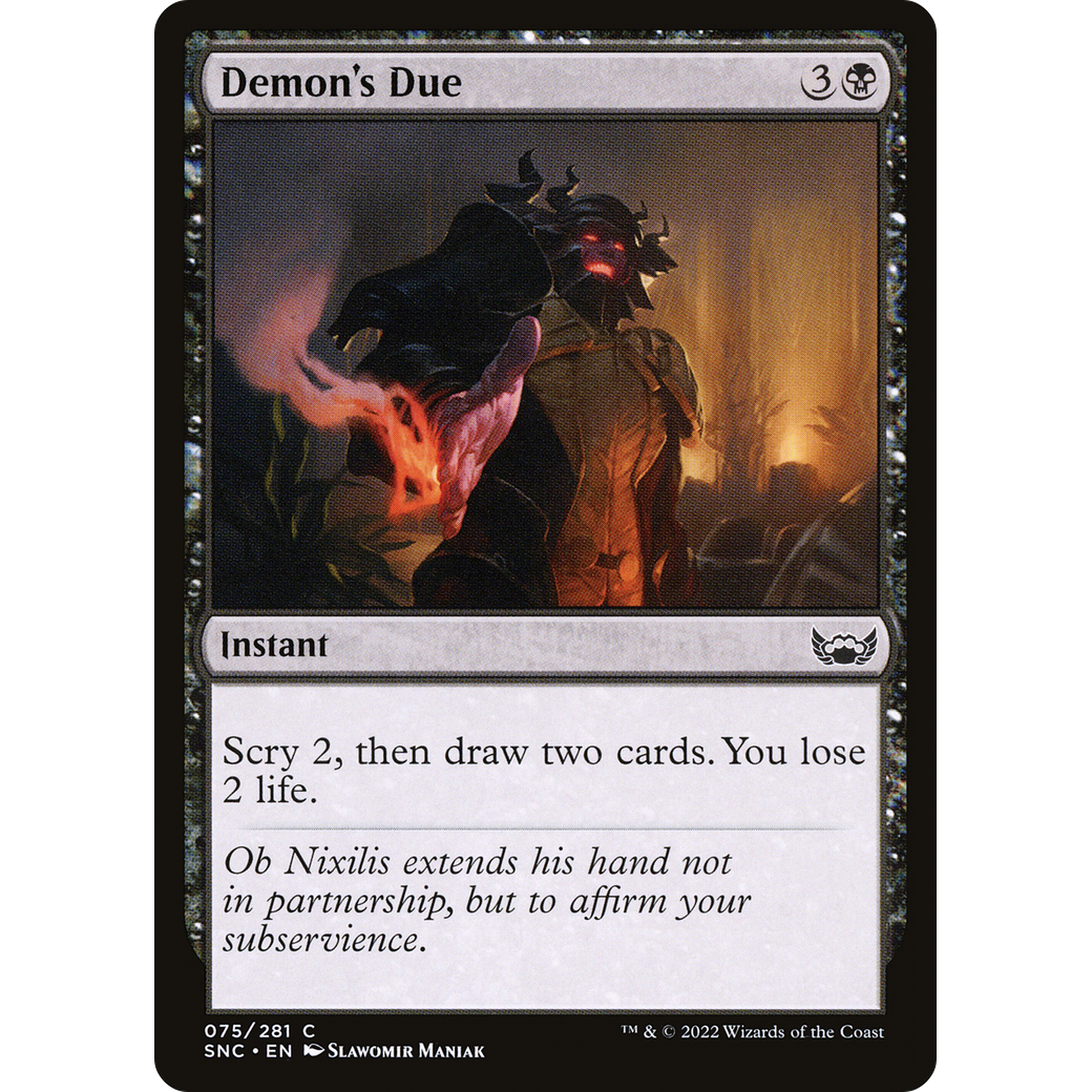 Demon's Due (SNC-075) - Streets of New Capenna Foil