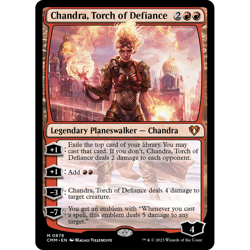 Chandra, Torch of Defiance (CMM-876) - Commander Masters
