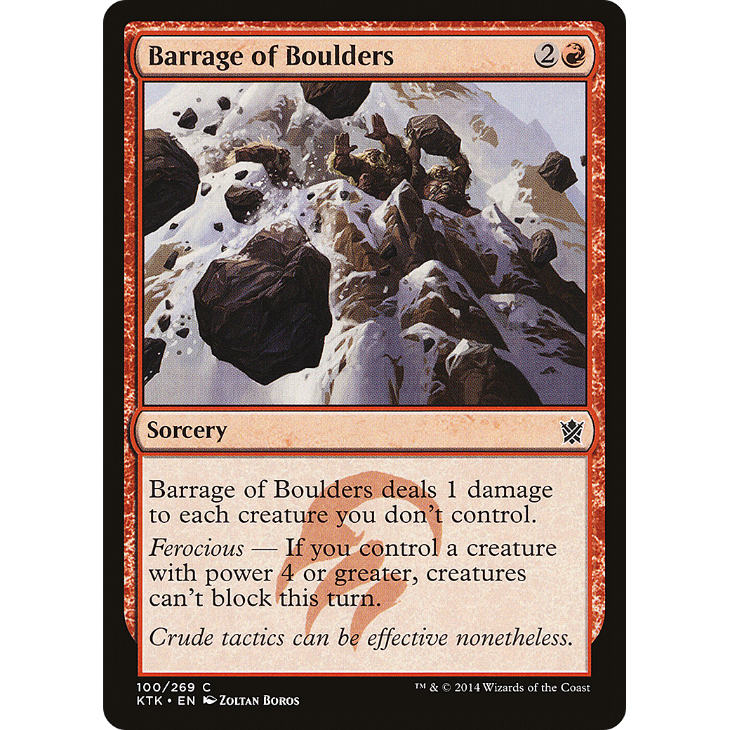 Barrage of Boulders (KTK-100) - Khans of Tarkir Foil