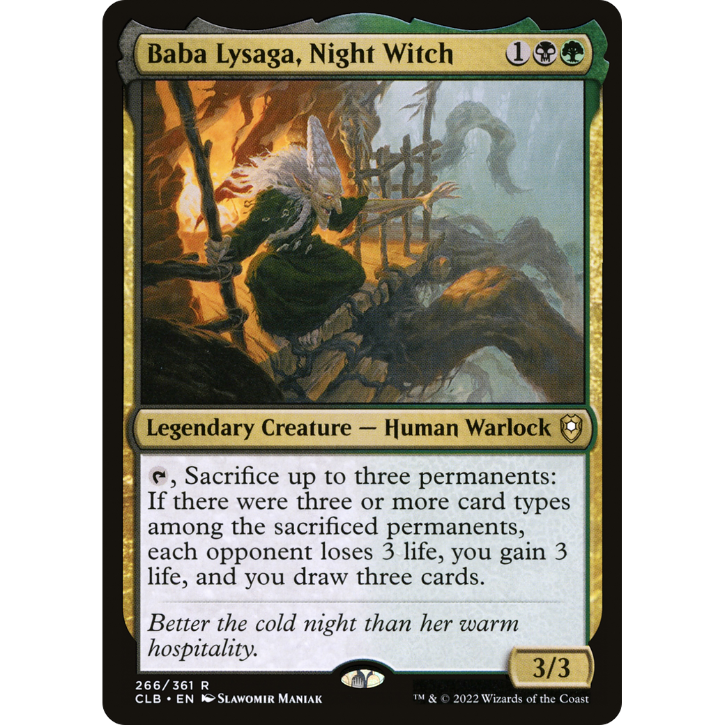 Baba Lysaga, Night Witch (CLB-266) - Commander Legends: Battle for Baldur's Gate Foil