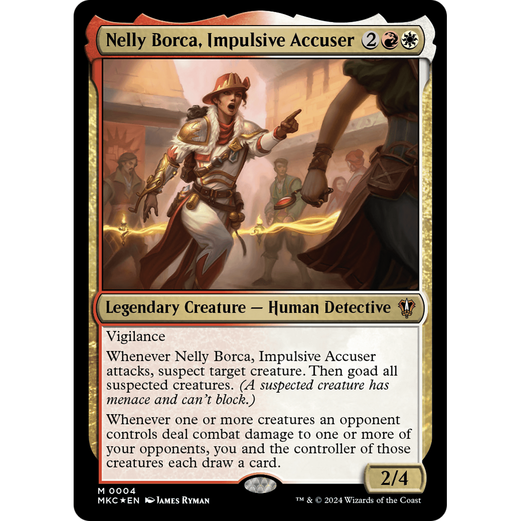 Nelly Borca, Impulsive Accuser (MKC-004) - Murders at Karlov Manor Commander Foil