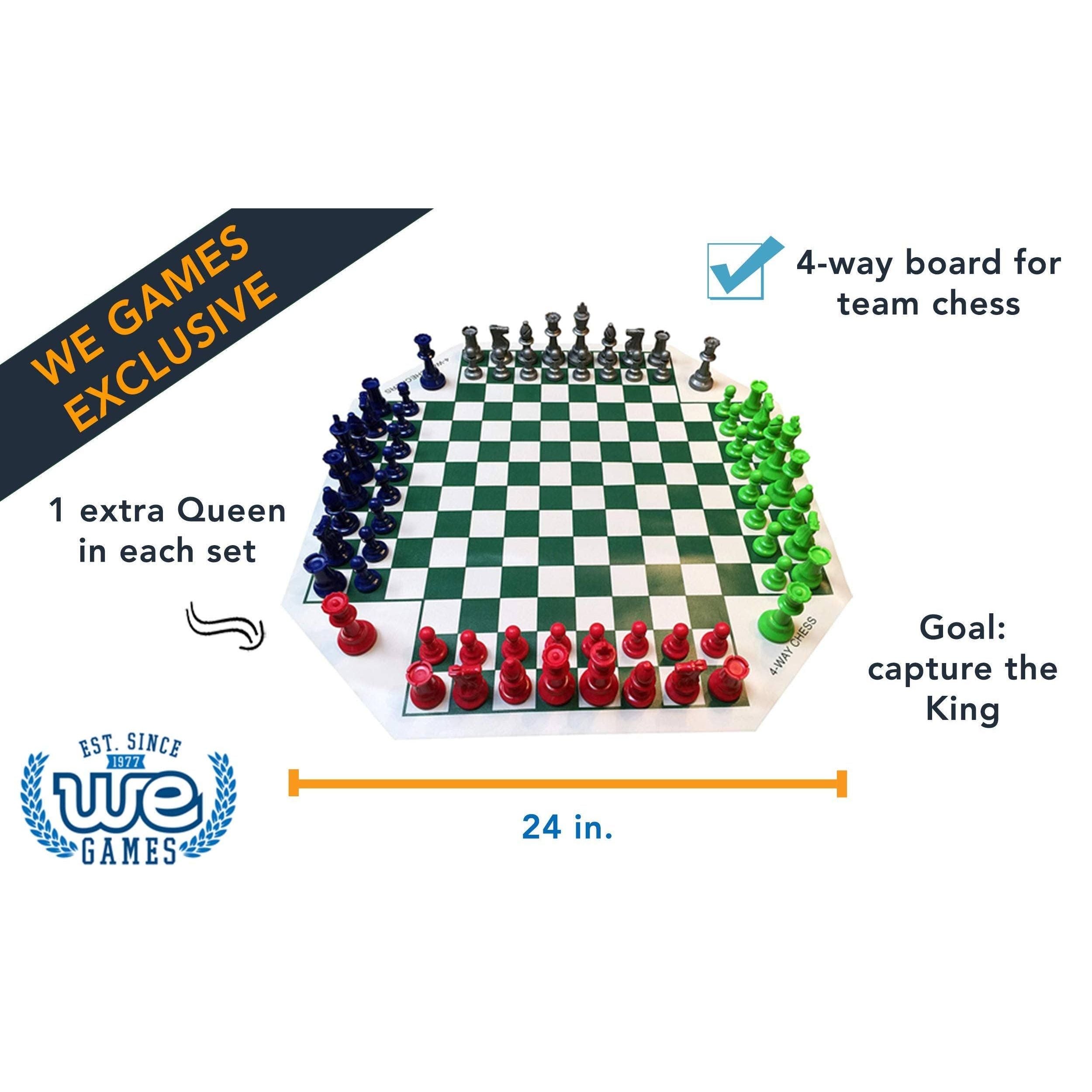 4 Way Chess Set, 3.75 in. King