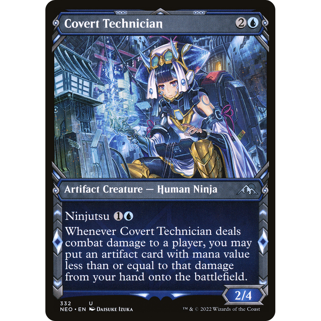 Covert Technician (NEO-332) - Kamigawa: Neon Dynasty: (Showcase) Foil