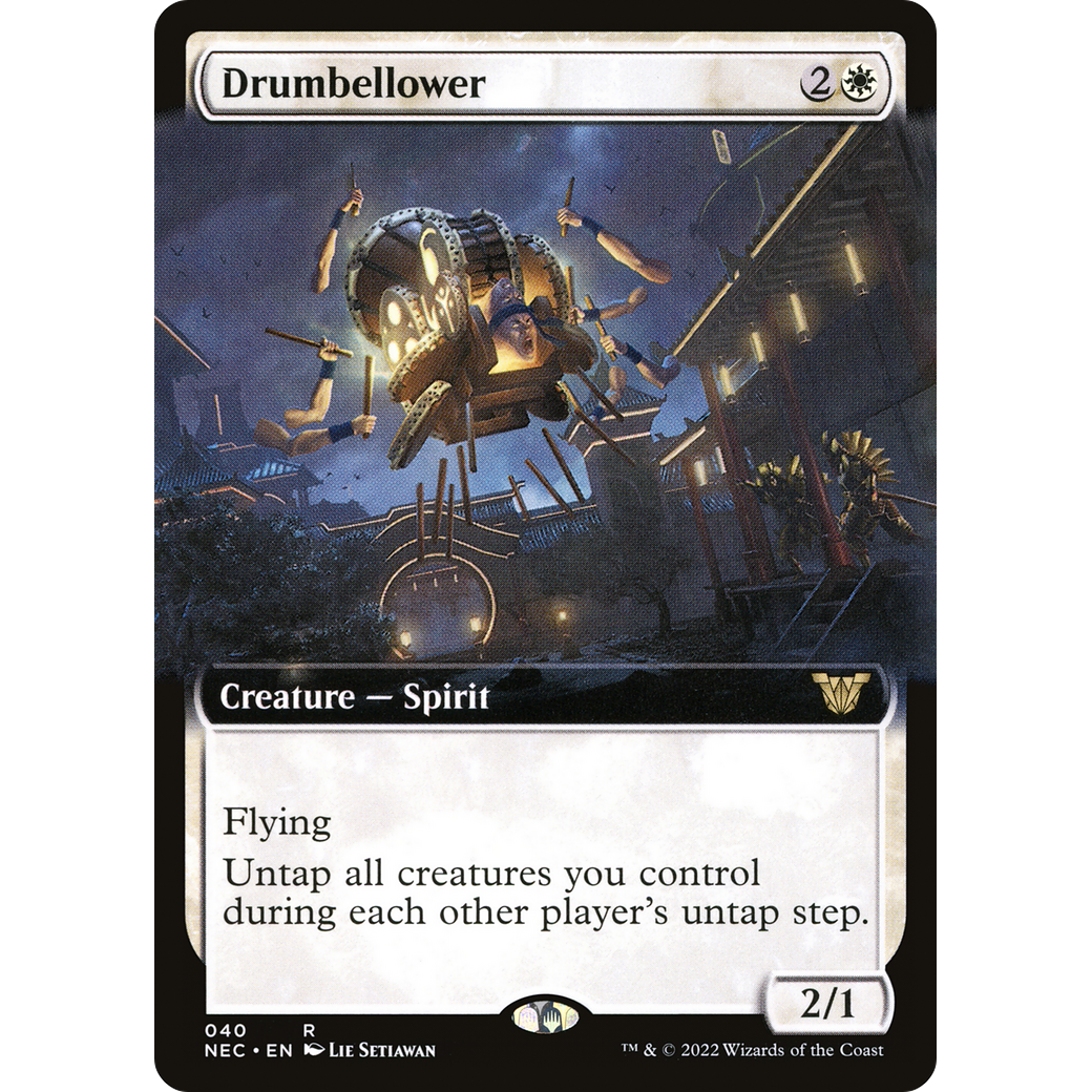 Drumbellower (Extended Art) (NEC-040) - Neon Dynasty Commander: (Extended Art)
