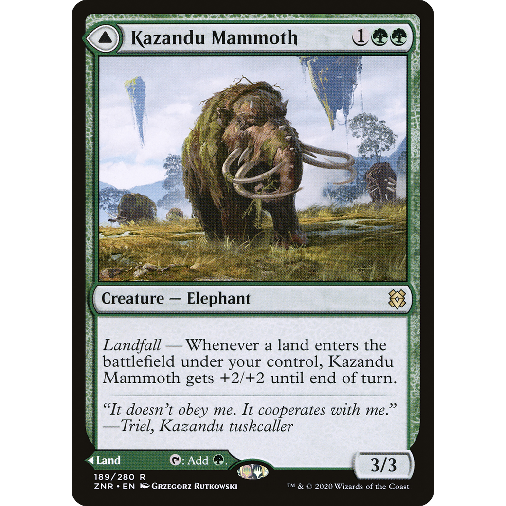 Kazandu Mammoth (ZNR-189) - Zendikar Rising