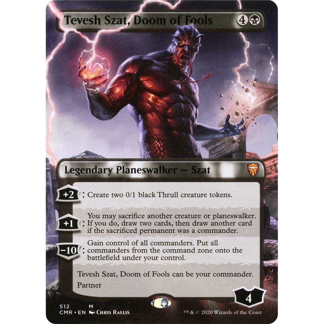 Tevesh Szat, Doom of Fools (Borderless) (CMR-512) - Commander Legends (Borderless)