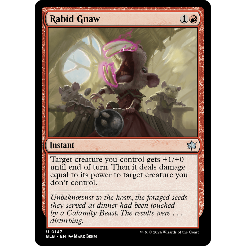Rabid Gnaw (BLB-147) - Bloomburrow Foil