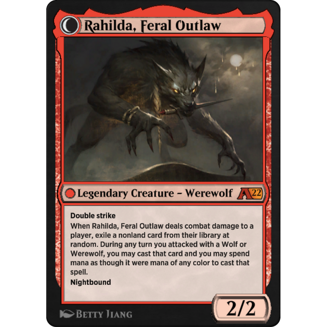 Rahilda, Wanted Cutthroat // Rahilda, Feral Outlaw (Y22-042) - Alchemy: Innistrad