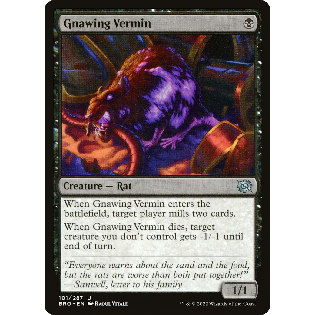 Gnawing Vermin (BRO-101) - The Brothers' War Foil