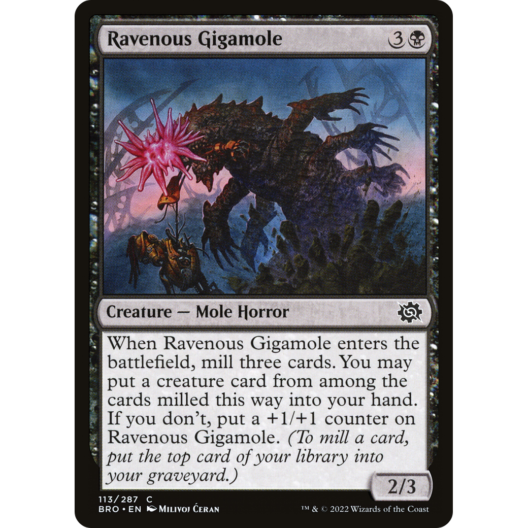 Ravenous Gigamole (BRO-113) - The Brothers' War Foil