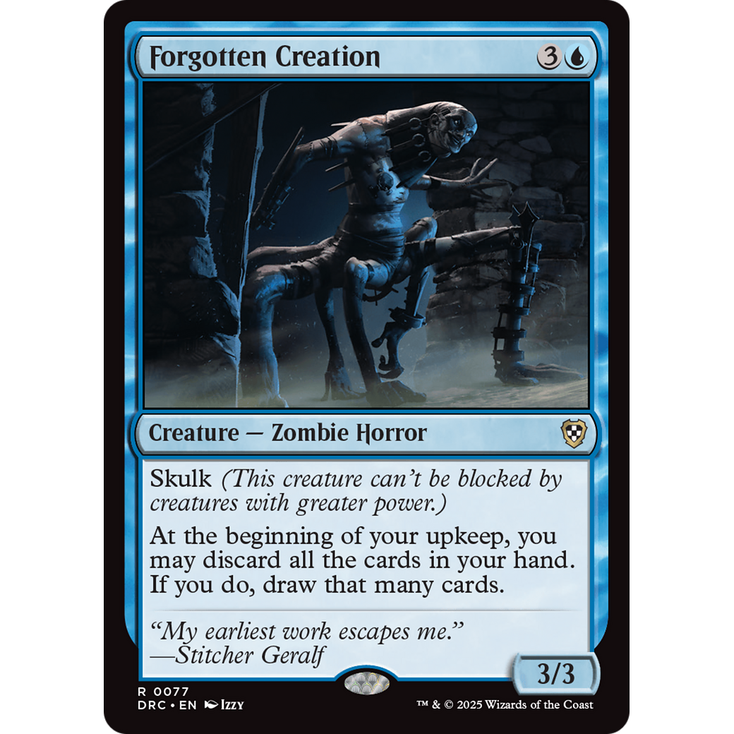 Forgotten Creation (DRC-077) - Commander: Aetherdrift Foil