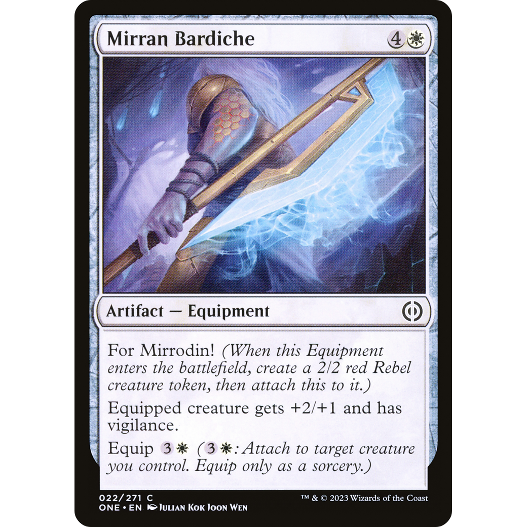 Mirran Bardiche (ONE-022) - Phyrexia: All Will Be One Foil