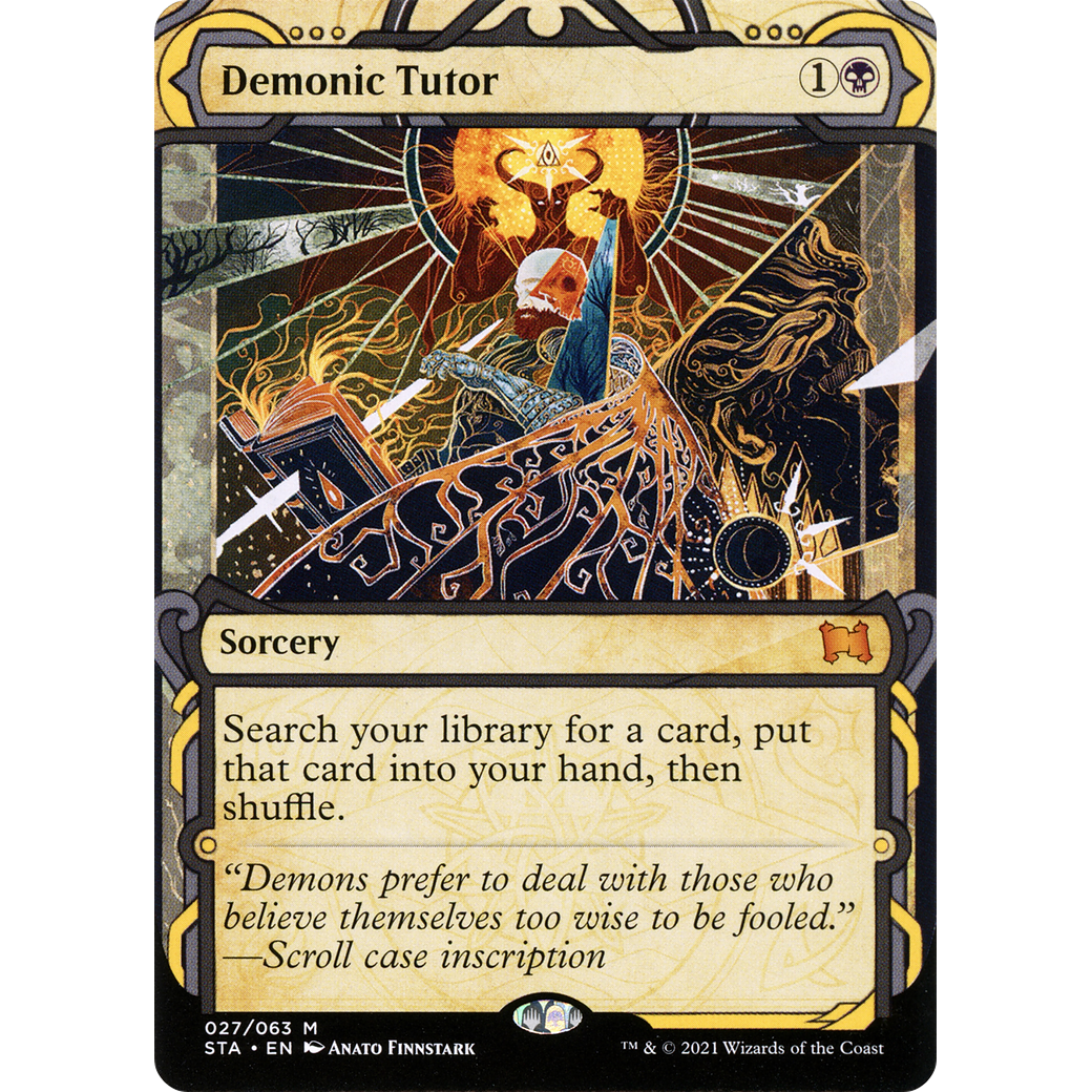 Demonic Tutor (STA-027) - Strixhaven Mystical Archive: (Showcase) (Borderless)