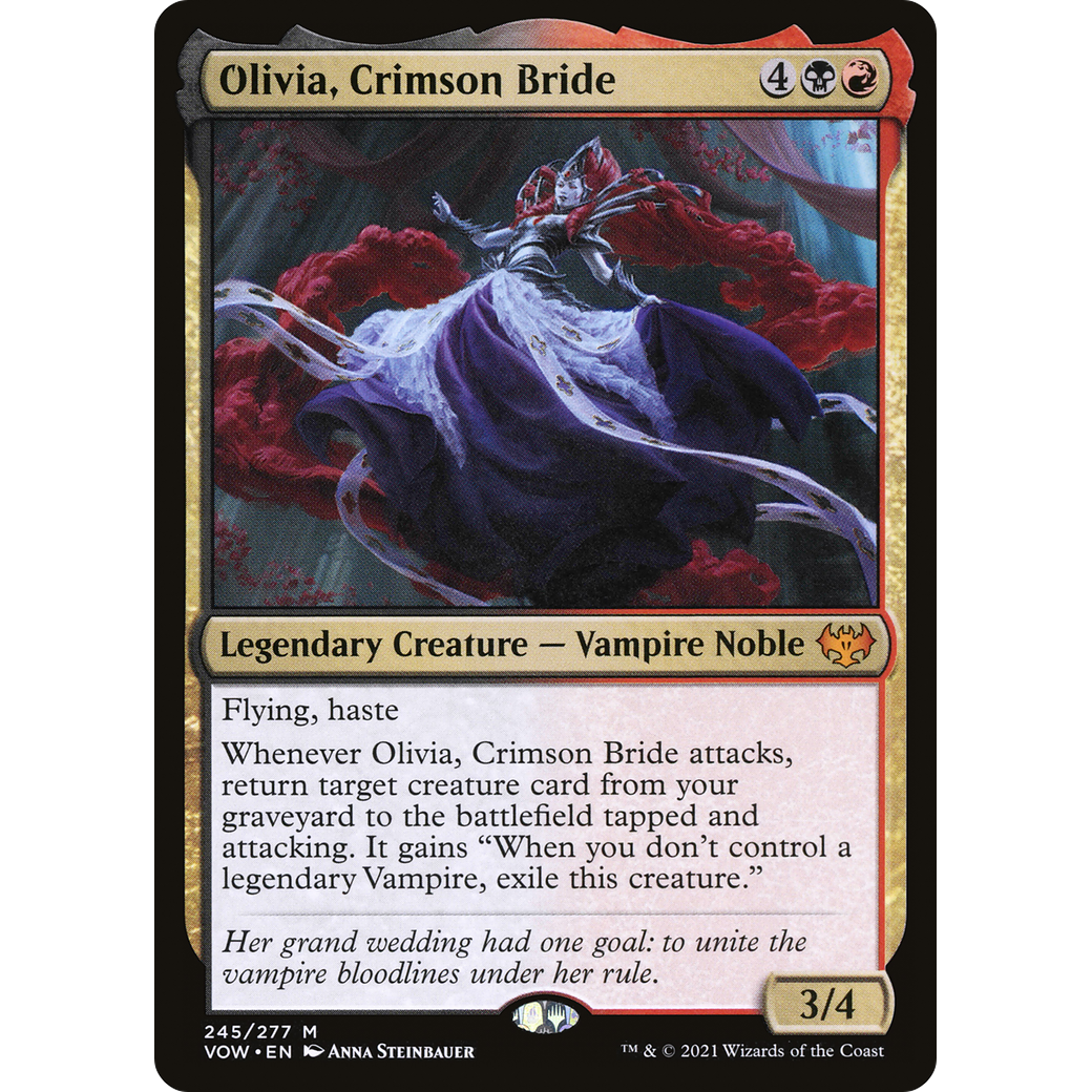 Olivia, Crimson Bride (VOW-245) - Innistrad: Crimson Vow Foil