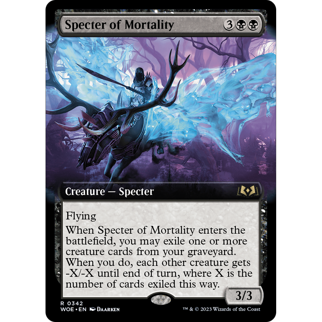 Specter of Mortality (WOE-342) - Wilds of Eldraine: (Extended Art)