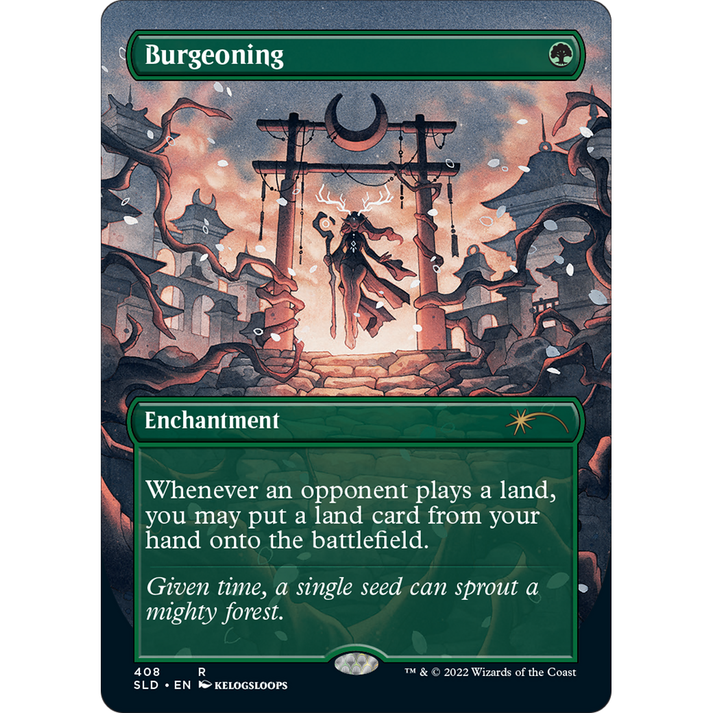 Burgeoning (Borderless) (SLD-408) - Secret Lair Drop (Borderless) Foil