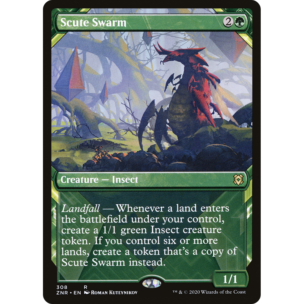 Scute Swarm (Showcase) (ZNR-308) - Zendikar Rising: (Showcase)