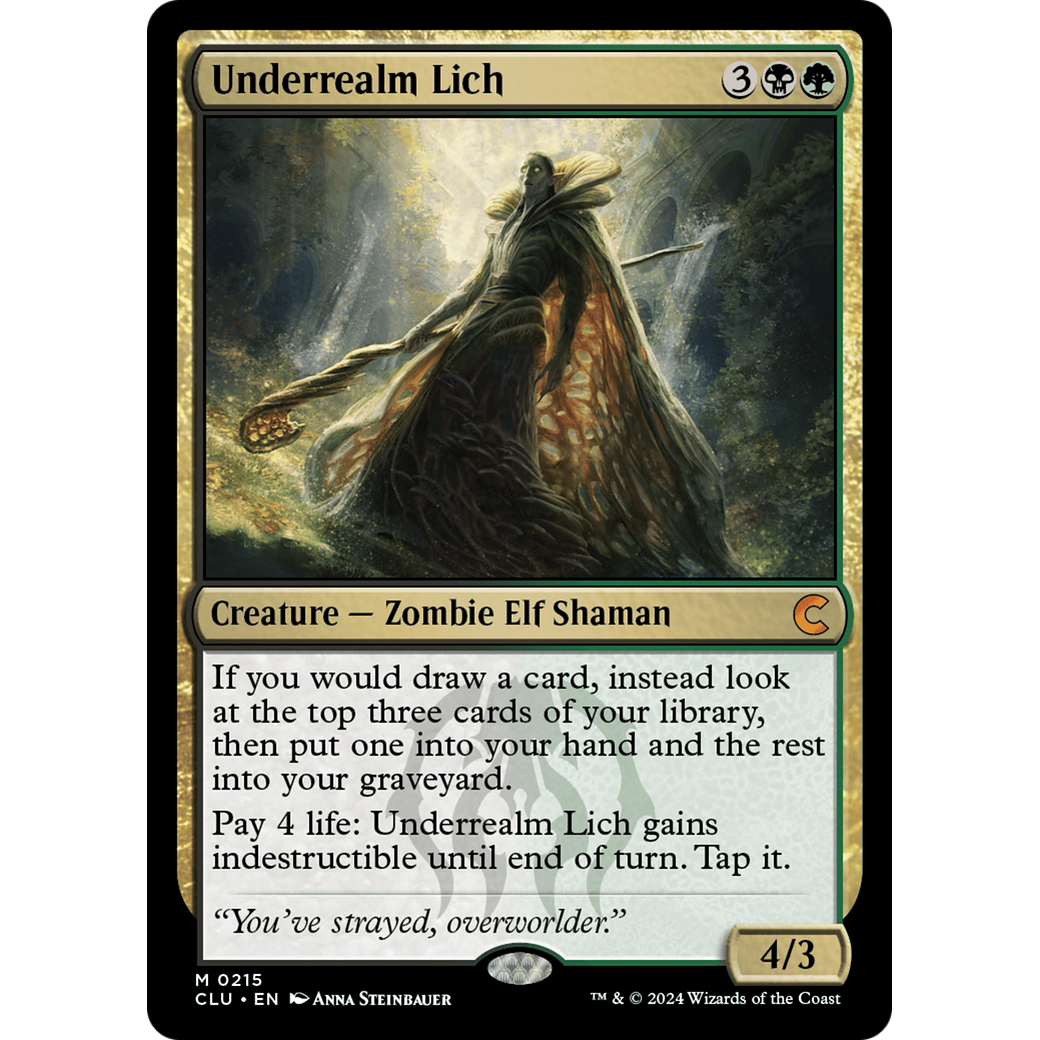 Underrealm Lich (CLU-215) - Ravnica: Clue Edition