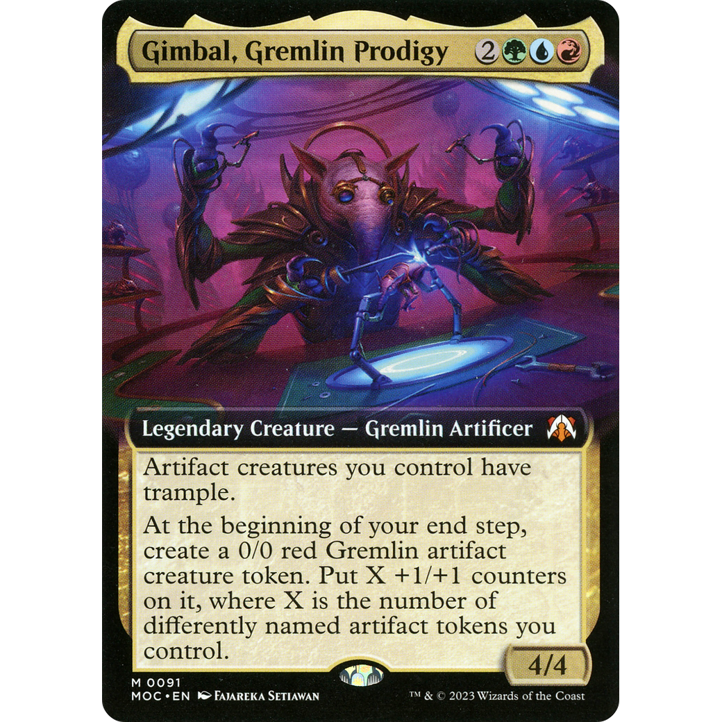 Gimbal, Gremlin Prodigy (MOC-091) - March of the Machine Commander: (Extended Art) Foil