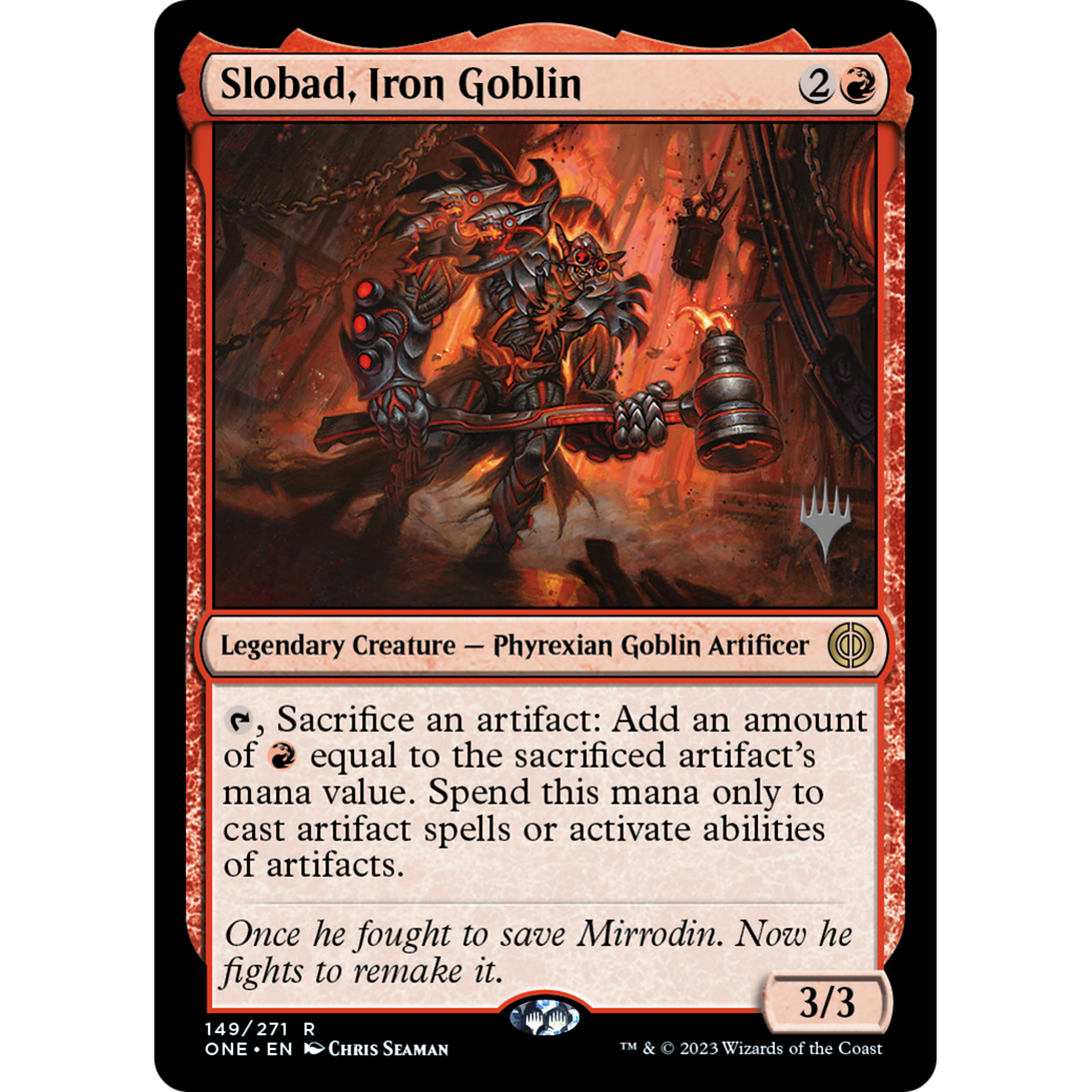 Slobad, Iron Goblin (PPONE-149P) - Phyrexia: All Will Be One Promos Foil