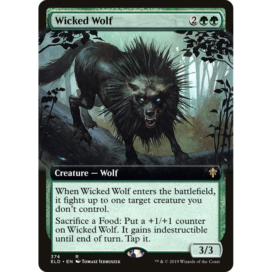 Wicked Wolf (Extended Art) (ELD-374) - Throne of Eldraine: (Extended Art) Foil