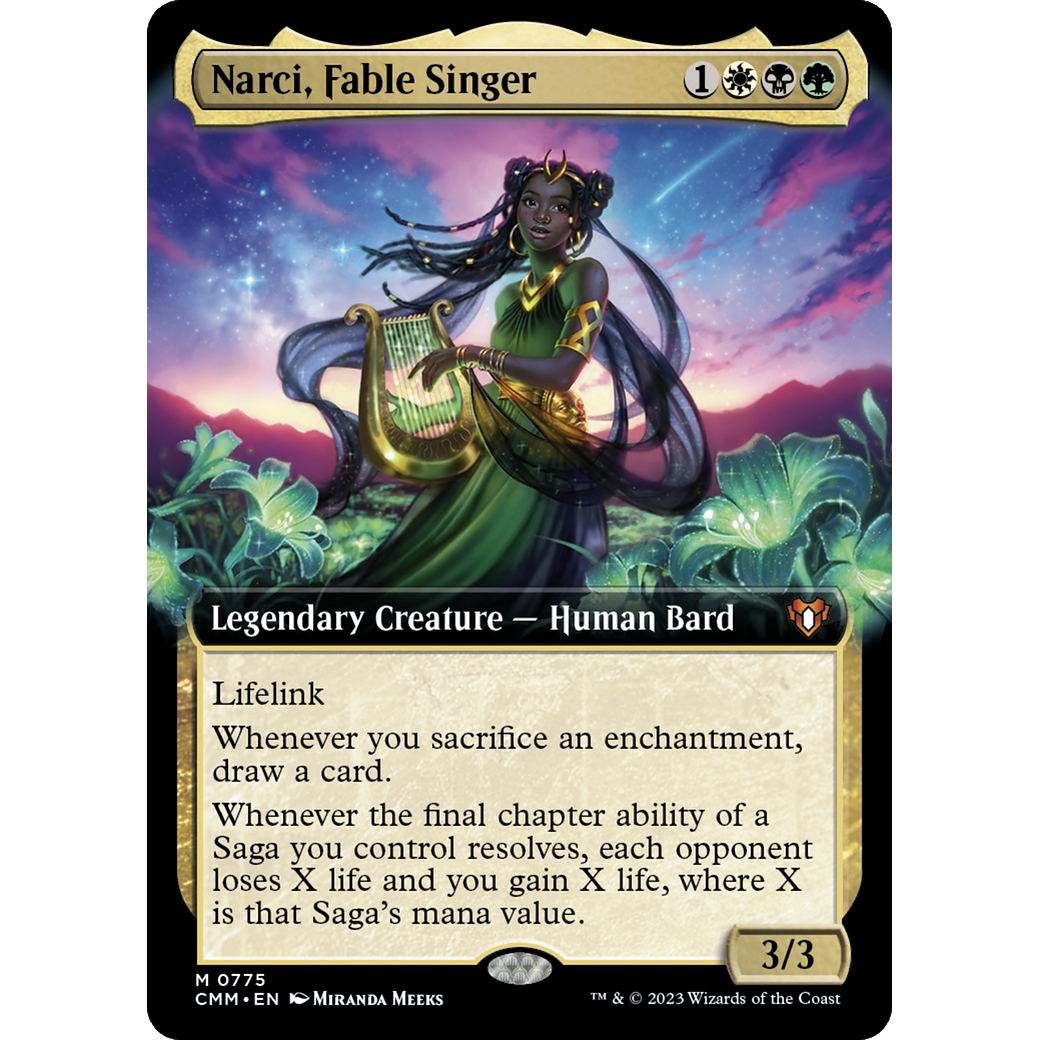 Narci, Fable Singer (CMM-775) - Commander Masters: (Extended Art) Foil