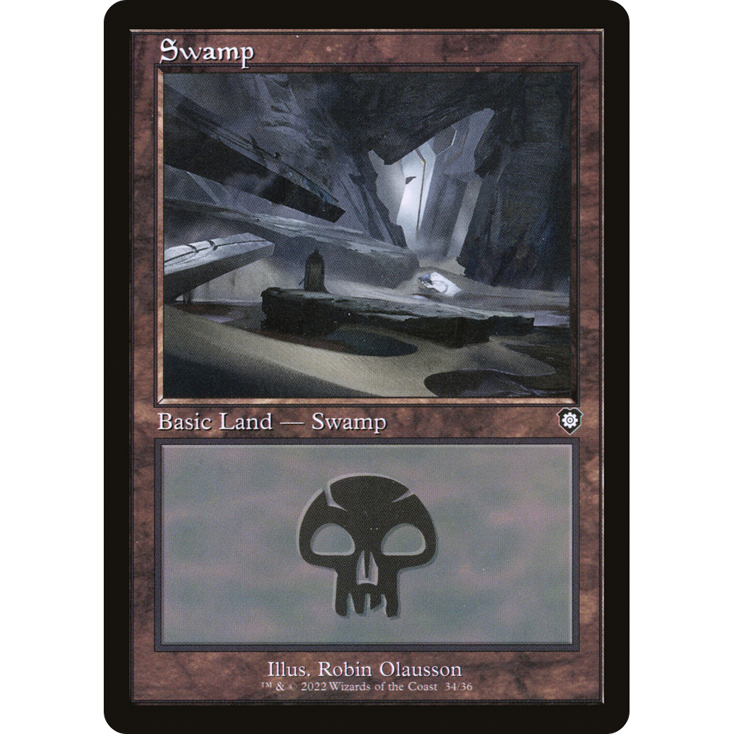 Swamp (34) (Retro Frame) (BRC-034) - The Brothers' War Commander