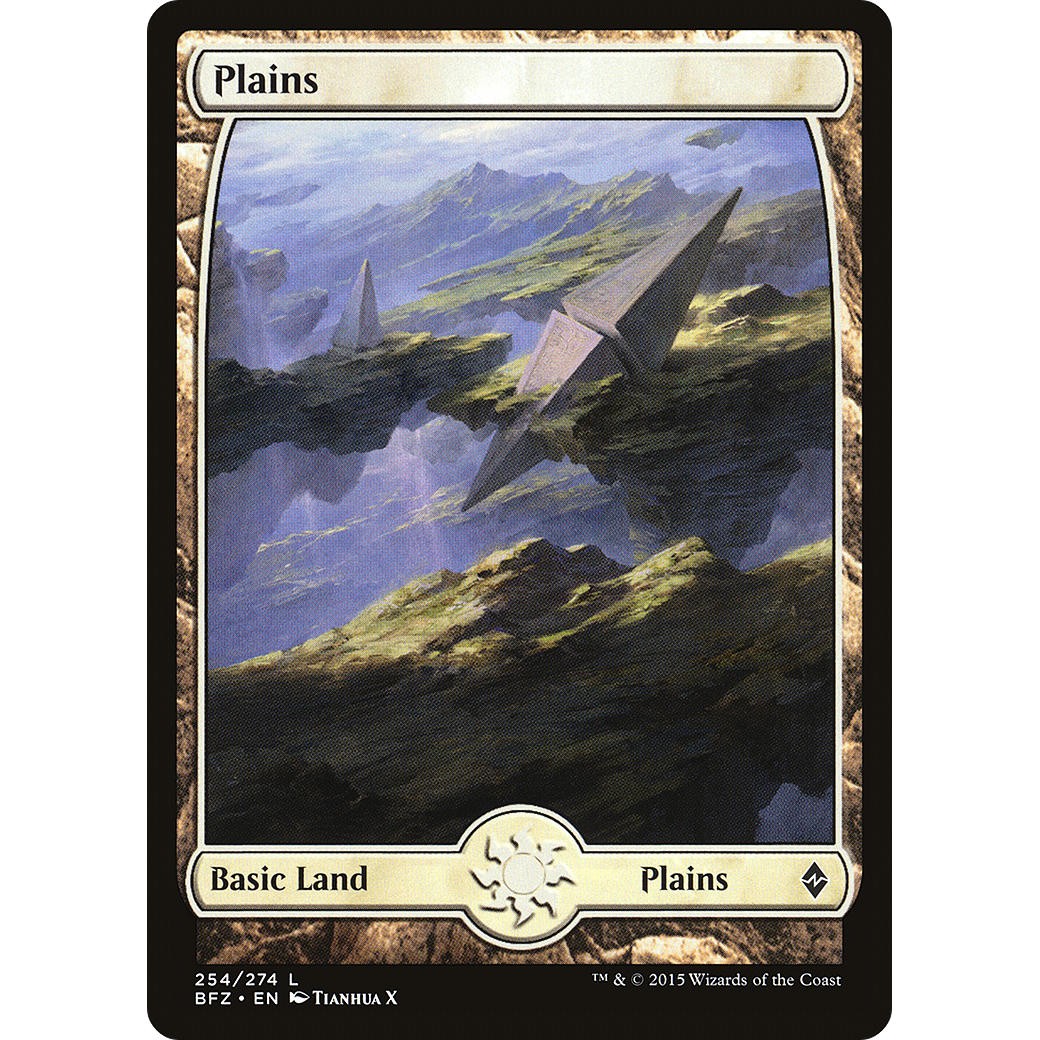 Plains (254) - Full Art (BFZ-254) - Battle for Zendikar