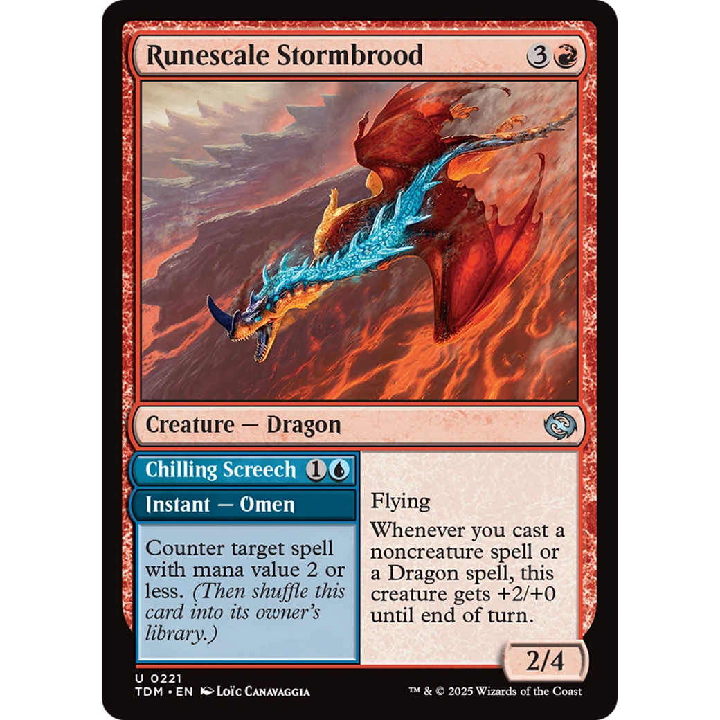 Runescale Stormbrood // Chilling Screech (TDM-221) - Tarkir: Dragonstorm Foil