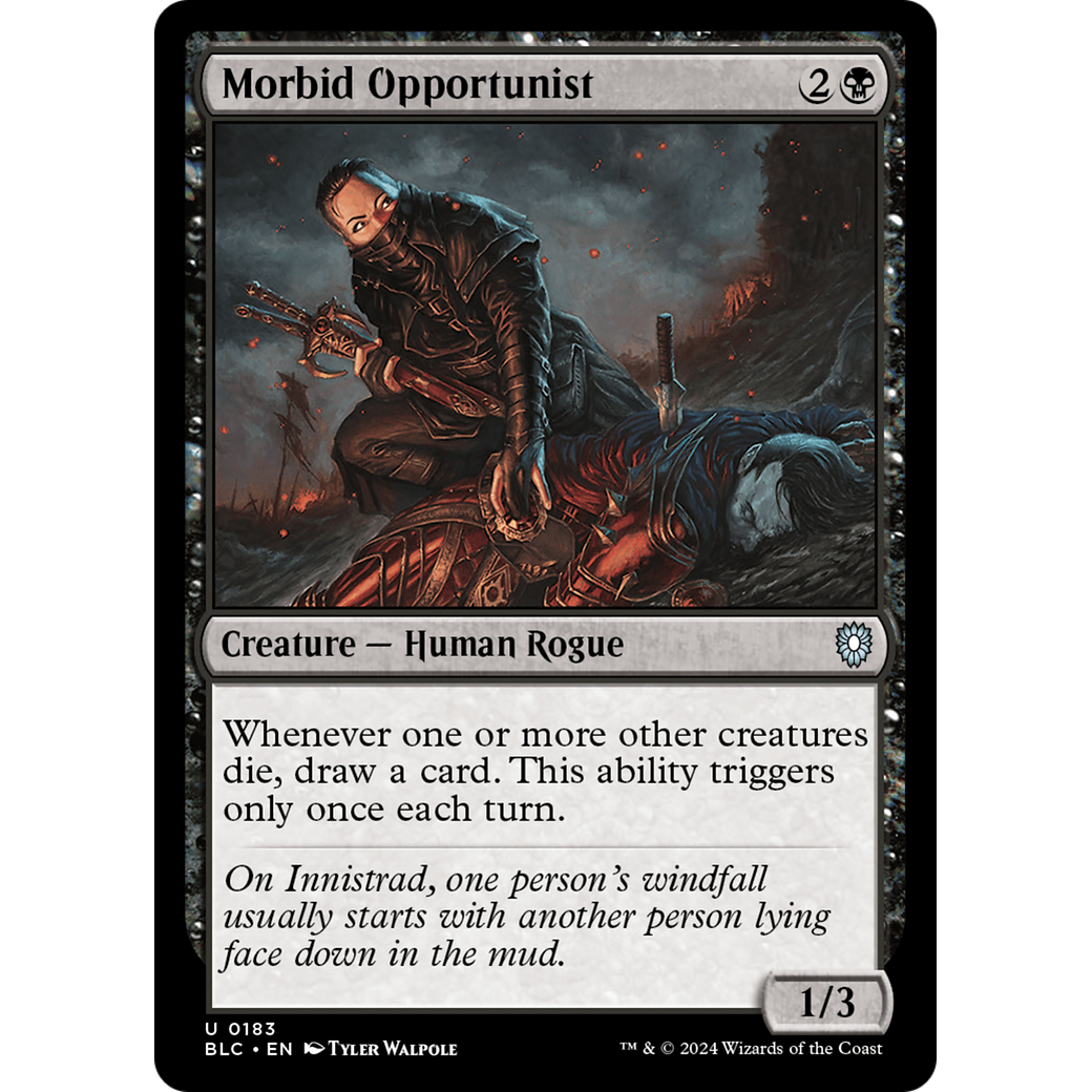 Morbid Opportunist (BLC-183) - Bloomburrow Commander