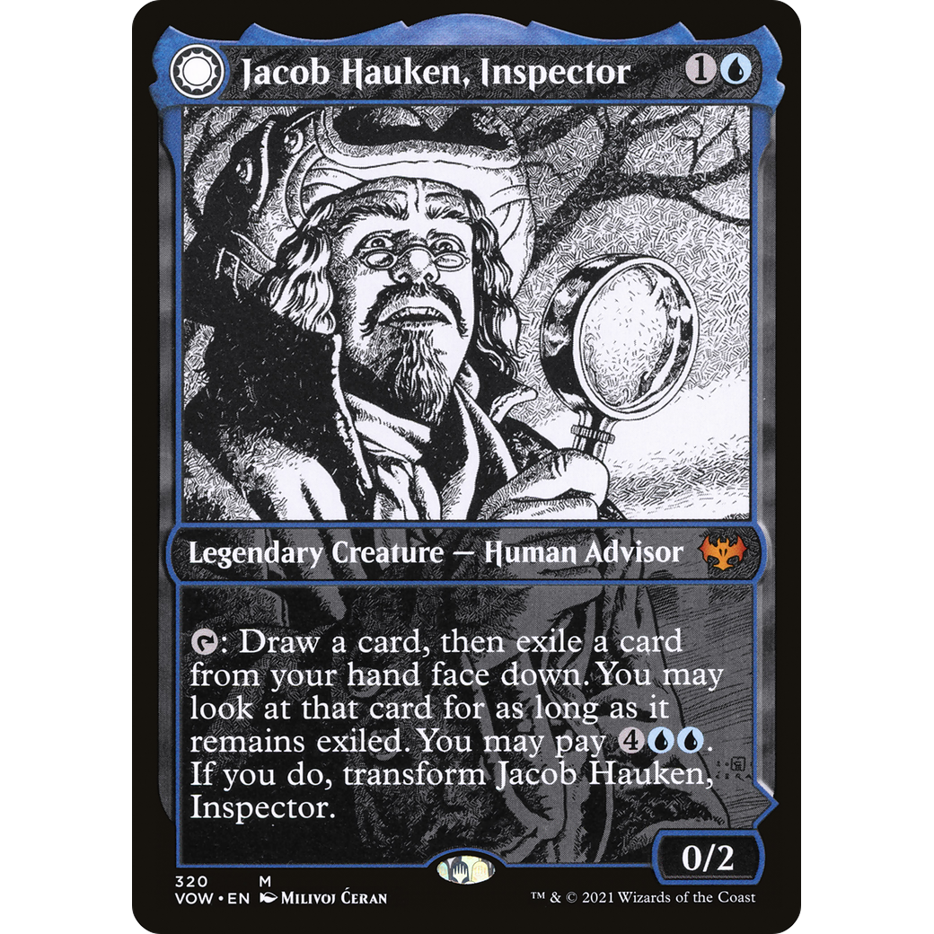 Jacob Hauken, Inspector (Showcase) (VOW-320) - Innistrad: Crimson Vow: (Showcase, Double Faced Transform)