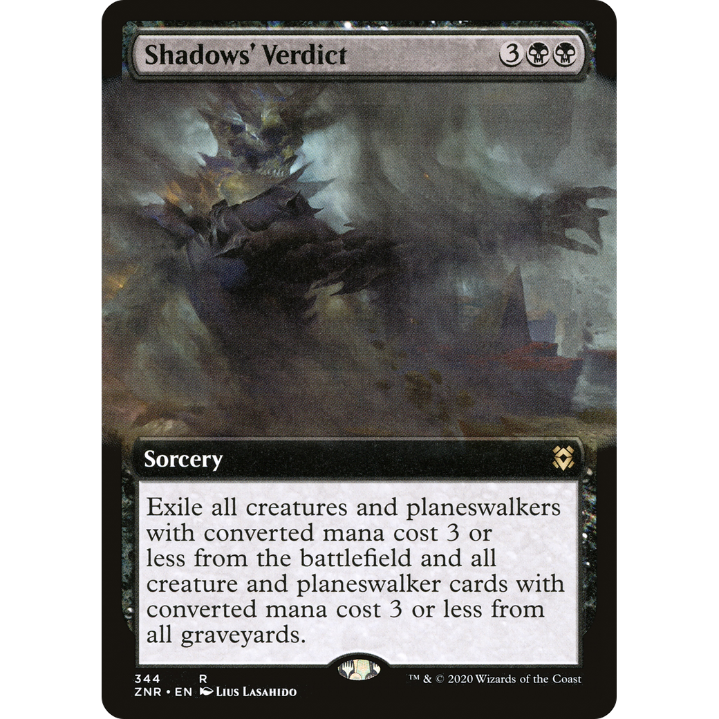 Shadows' Verdict (Extended Art) (ZNR-344) - Zendikar Rising: (Extended Art) Foil