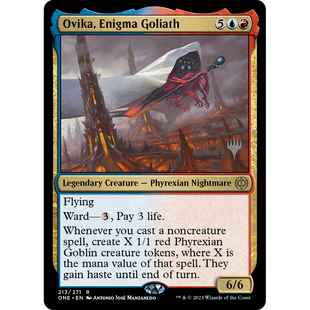 Ovika, Enigma Goliath (PPONE-213P) - Phyrexia: All Will Be One Promos Foil