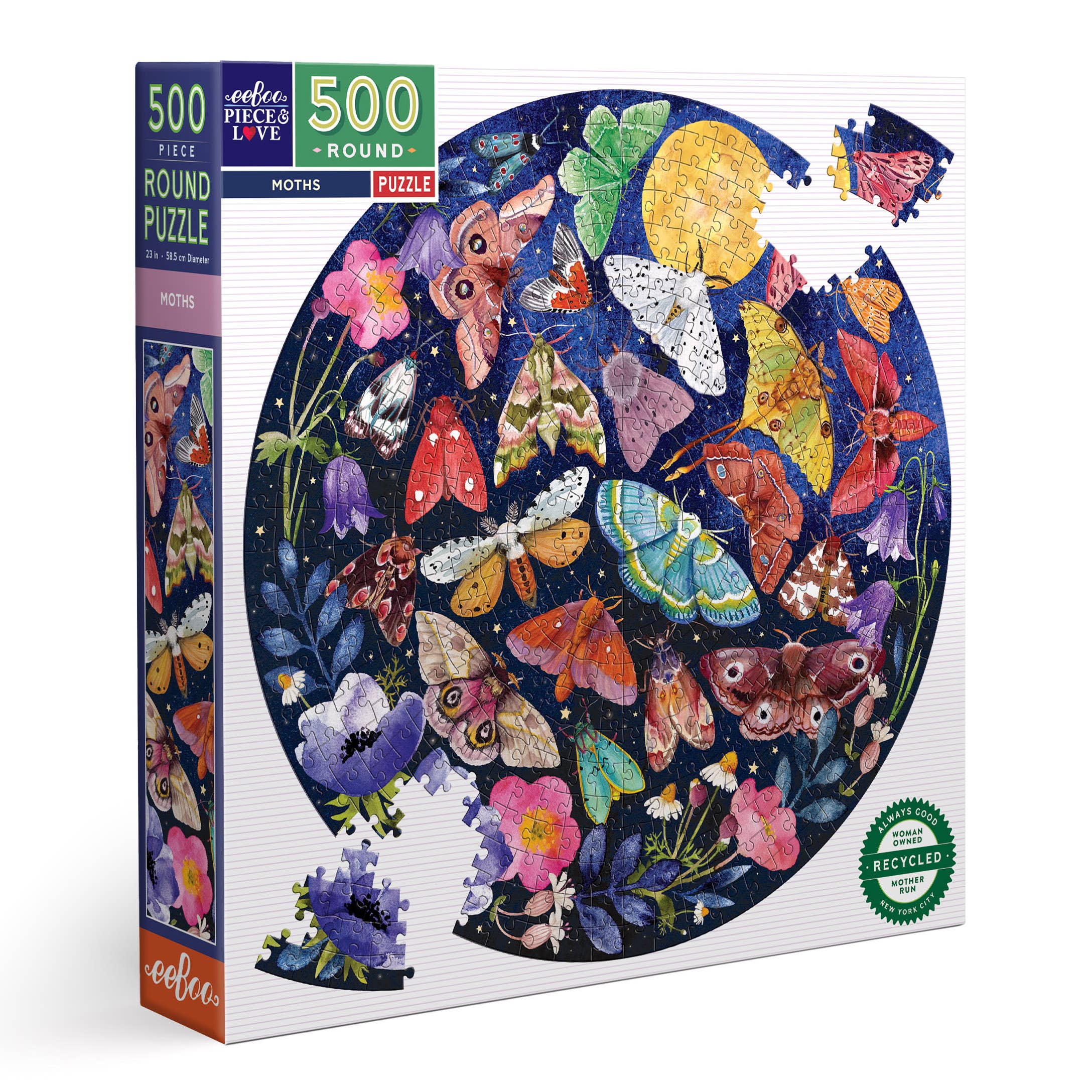 Moths 500pc Round Puzzle