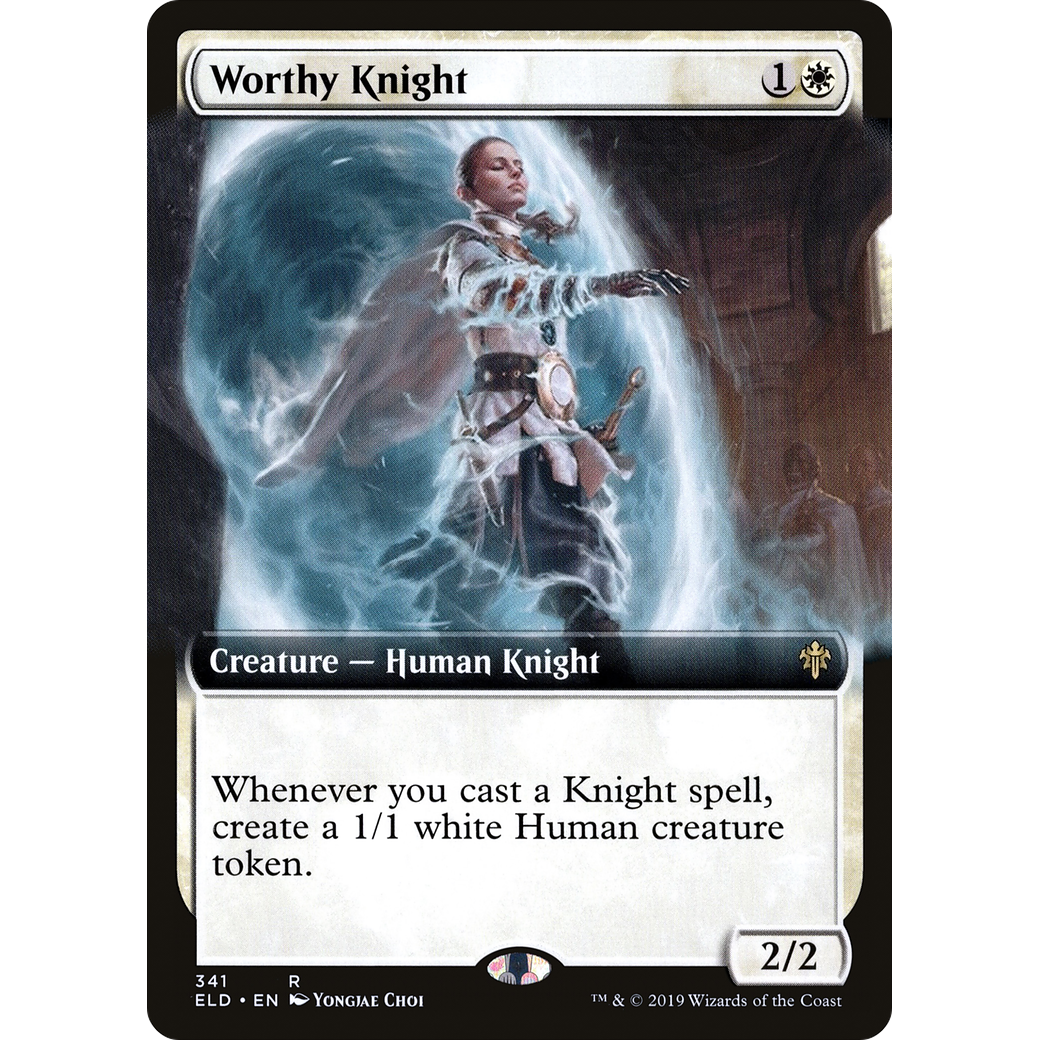 Worthy Knight (Extended Art) (ELD-341) - Throne of Eldraine: (Extended Art)