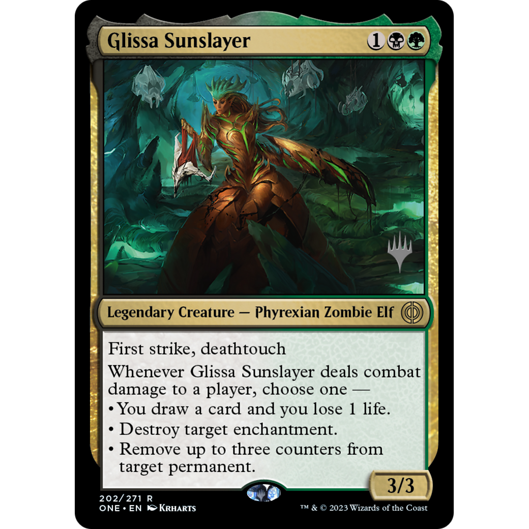 Glissa Sunslayer (PPONE-202P) - Phyrexia: All Will Be One Promos Foil