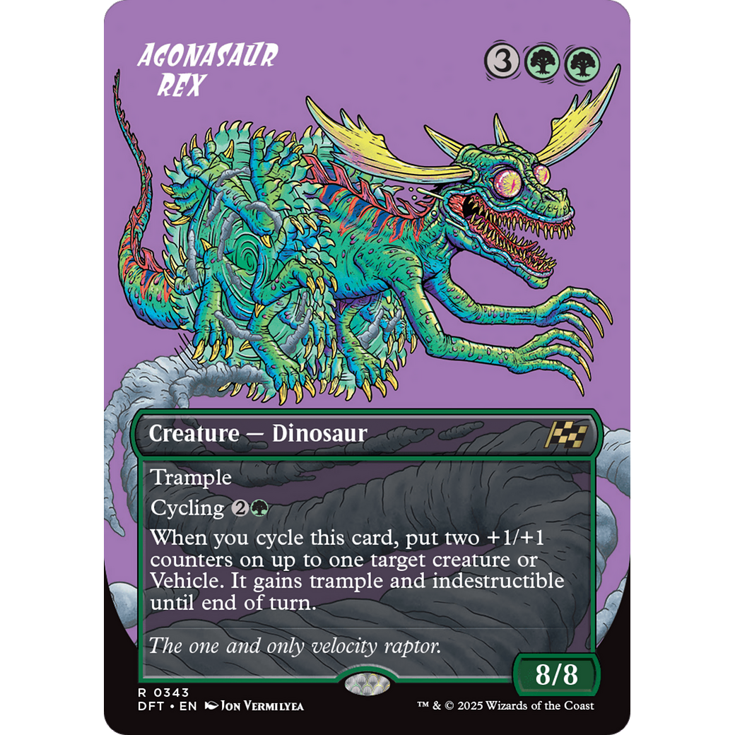 Agonasaur Rex (DFT-343) - Aetherdrift (Borderless) Foil