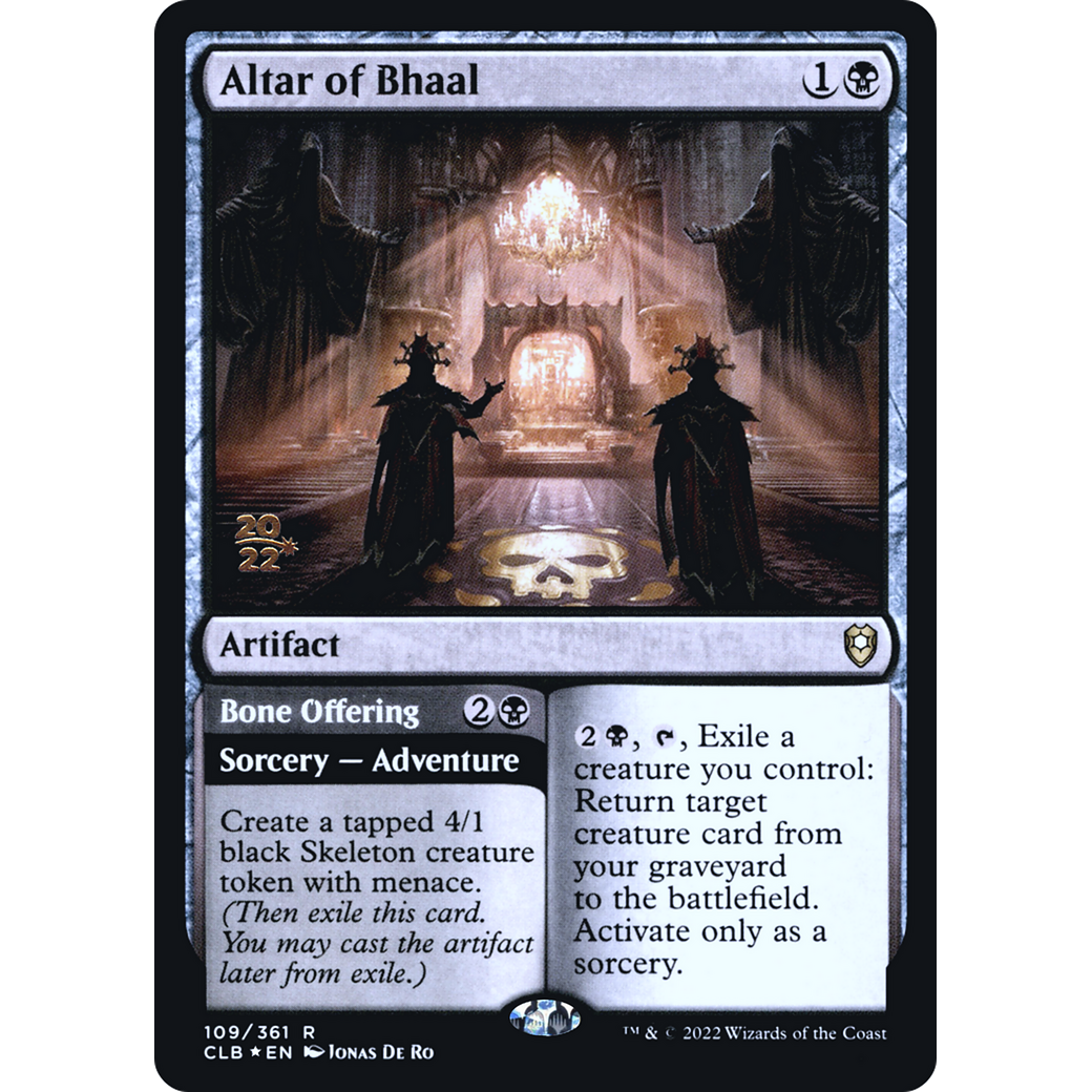 Altar of Bhaal // Bone Offering (PRE-109S) - Battle for Baldur's Gate Promos Foil