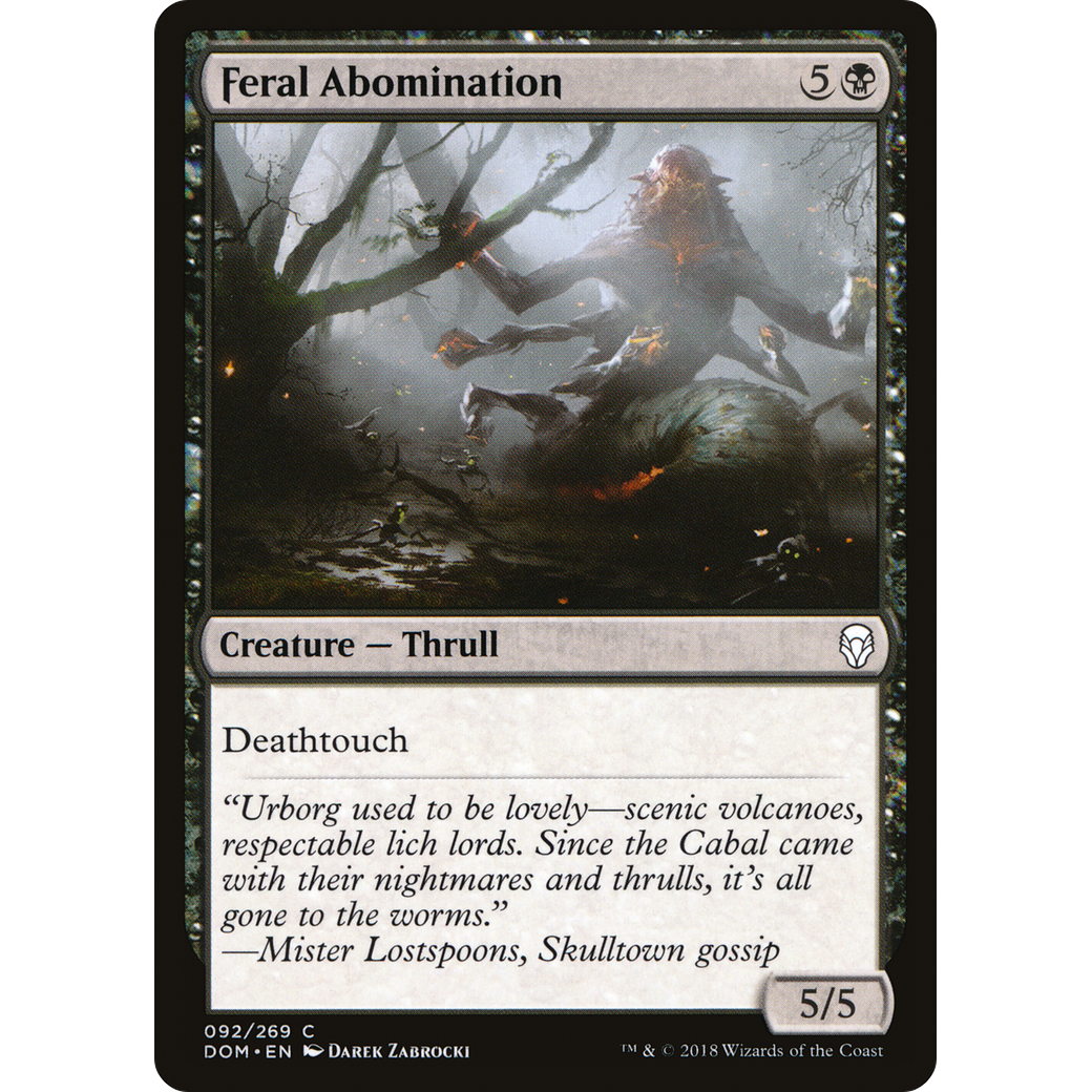 Feral Abomination (DOM-092) - Dominaria