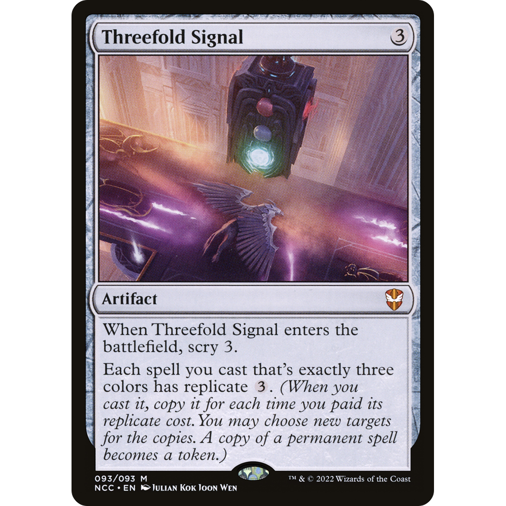 Threefold Signal (NCC-093) - New Capenna Commander Foil