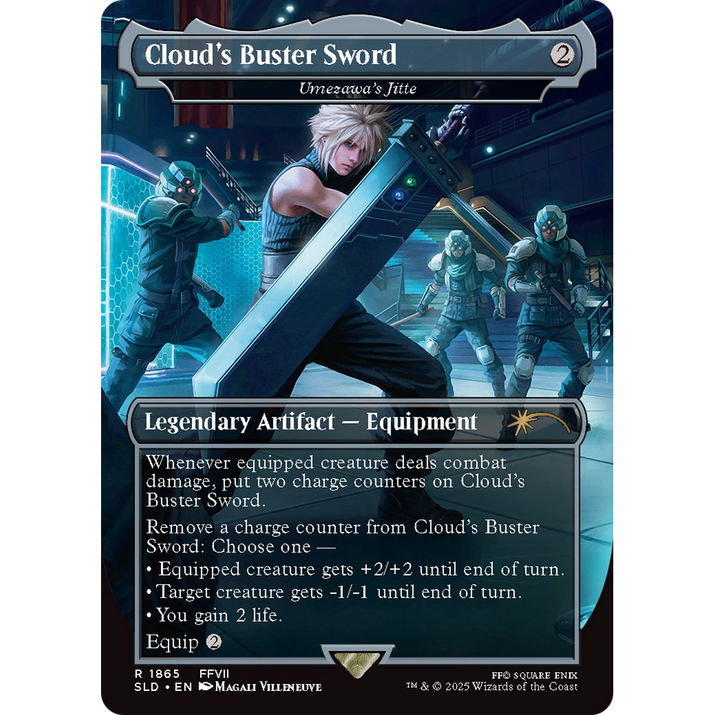 Cloud's Buster Sword - Umezawa's Jitte (SLD-1865) - Secret Lair Drop / Cloud's Buster Sword (Borderless)