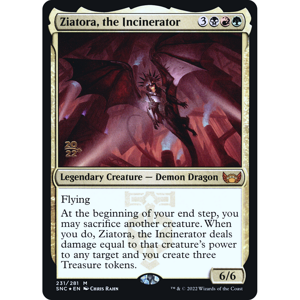 Ziatora, the Incinerator (PRE-231) - Streets of New Capenna Promos Foil