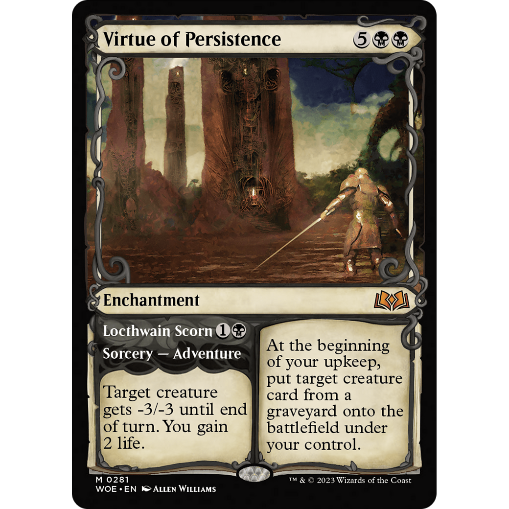 Virtue of Persistence // Locthwain Scorn (WOE-281) - Wilds of Eldraine: (Showcase)