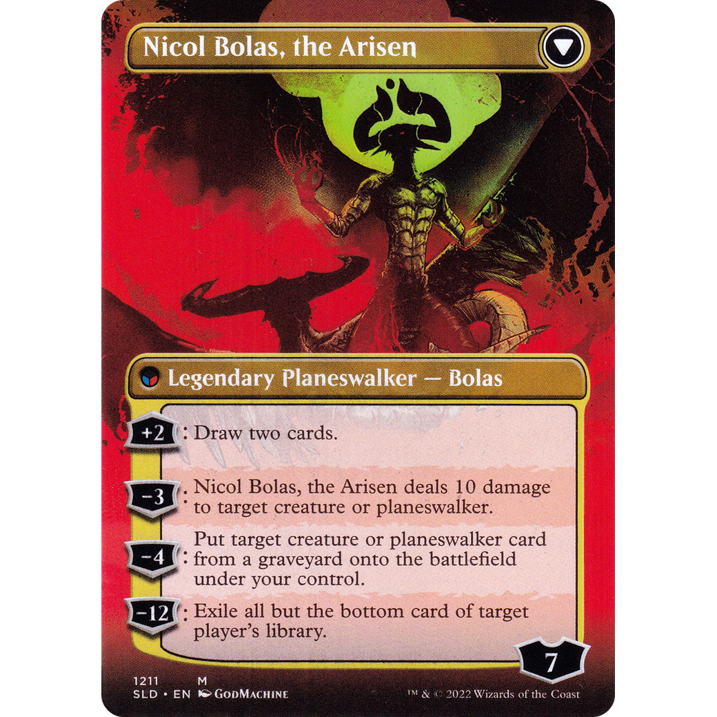 Nicol Bolas, the Ravager (Display Commander) - Thick Stock (SLD-1211) - Secret Lair Drop (Borderless)