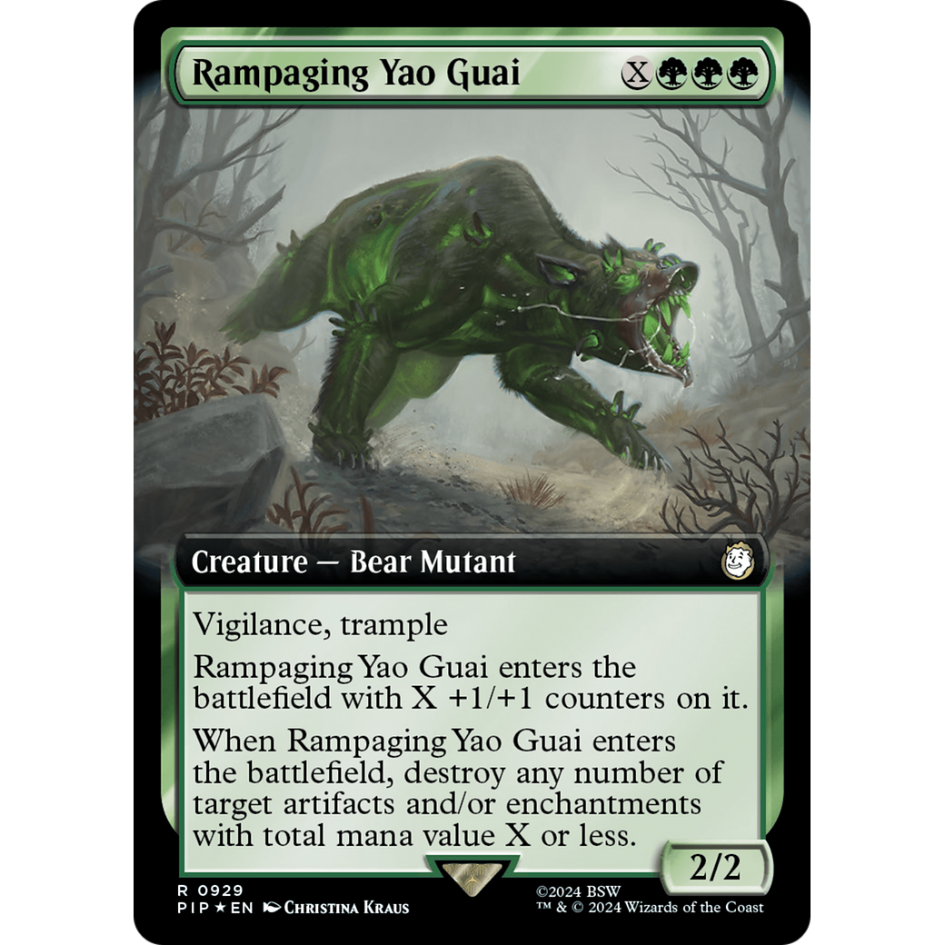 Rampaging Yao Guai (PIP-929) - Fallout: (Extended Art) Foil