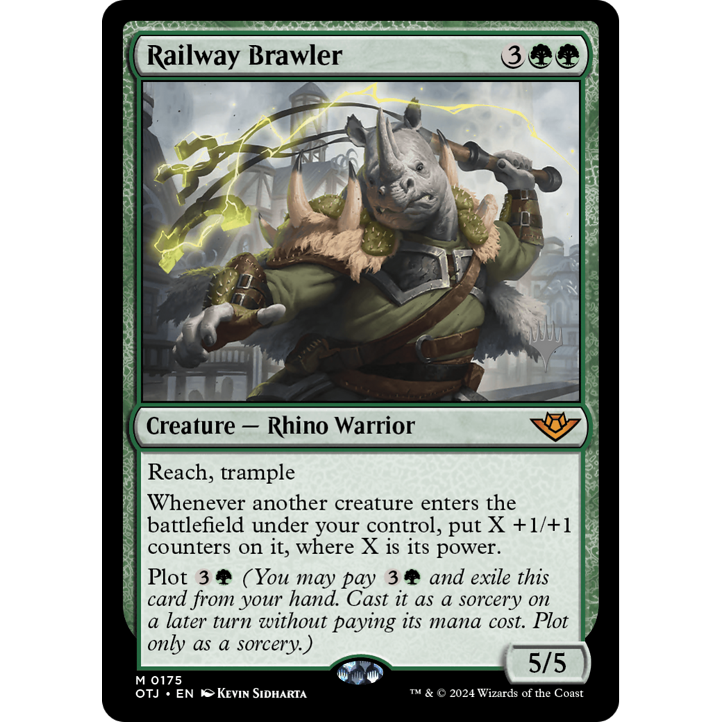 Railway Brawler (PPOTJ-175P) - Outlaws of Thunder Junction Promos