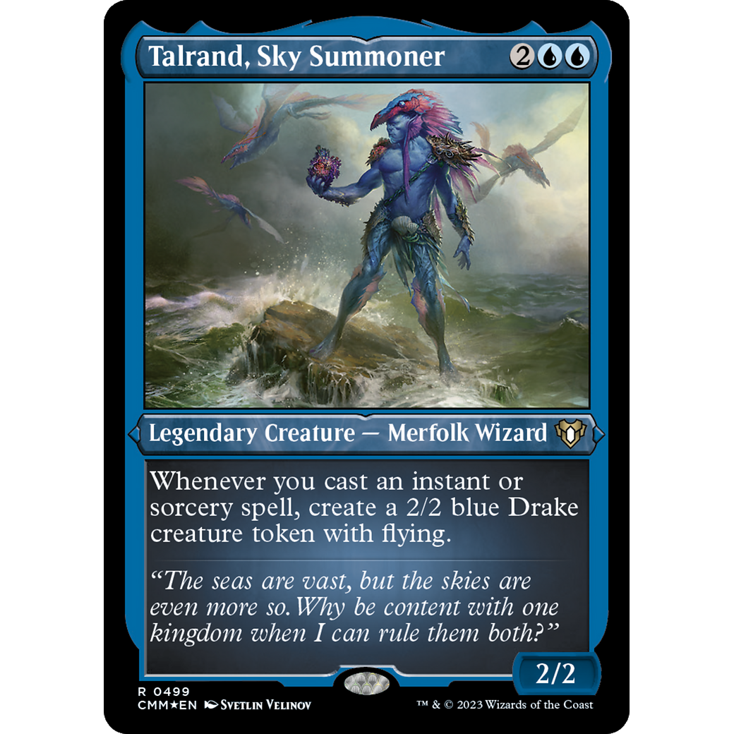 Talrand, Sky Summoner (CMM-499) - Commander Masters Etched Foil