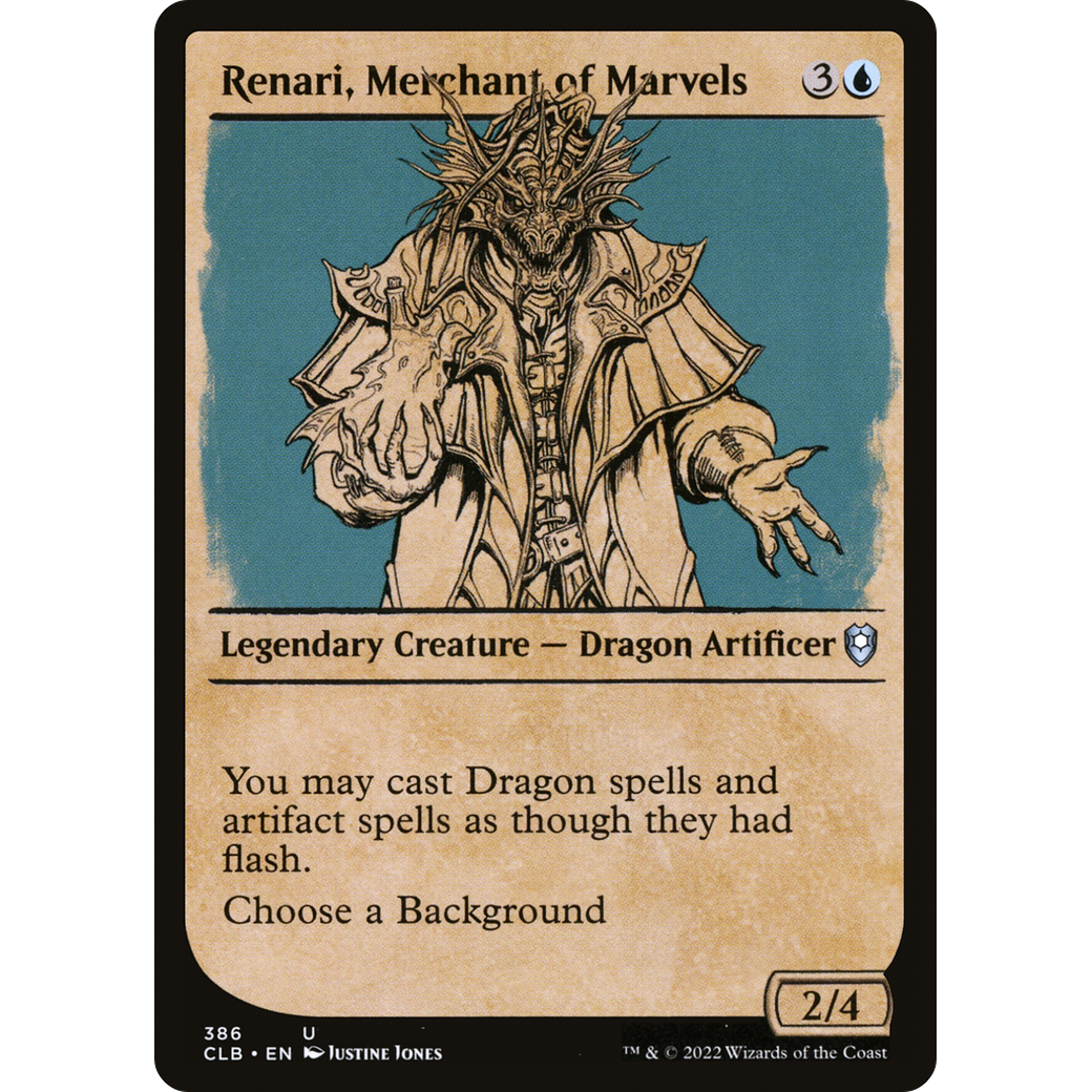 Renari, Merchant of Marvels (CLB-386) - Commander Legends: Battle for Baldur's Gate: (Showcase) Foil